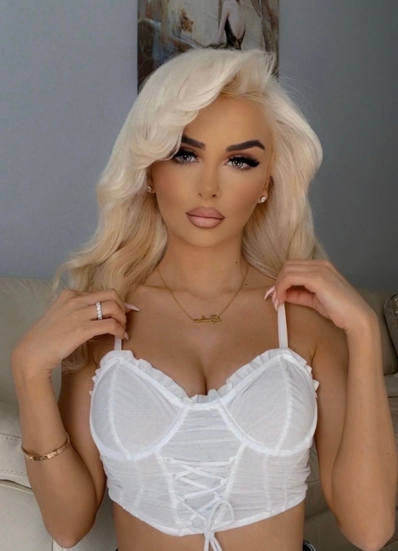 Barbie White Top S